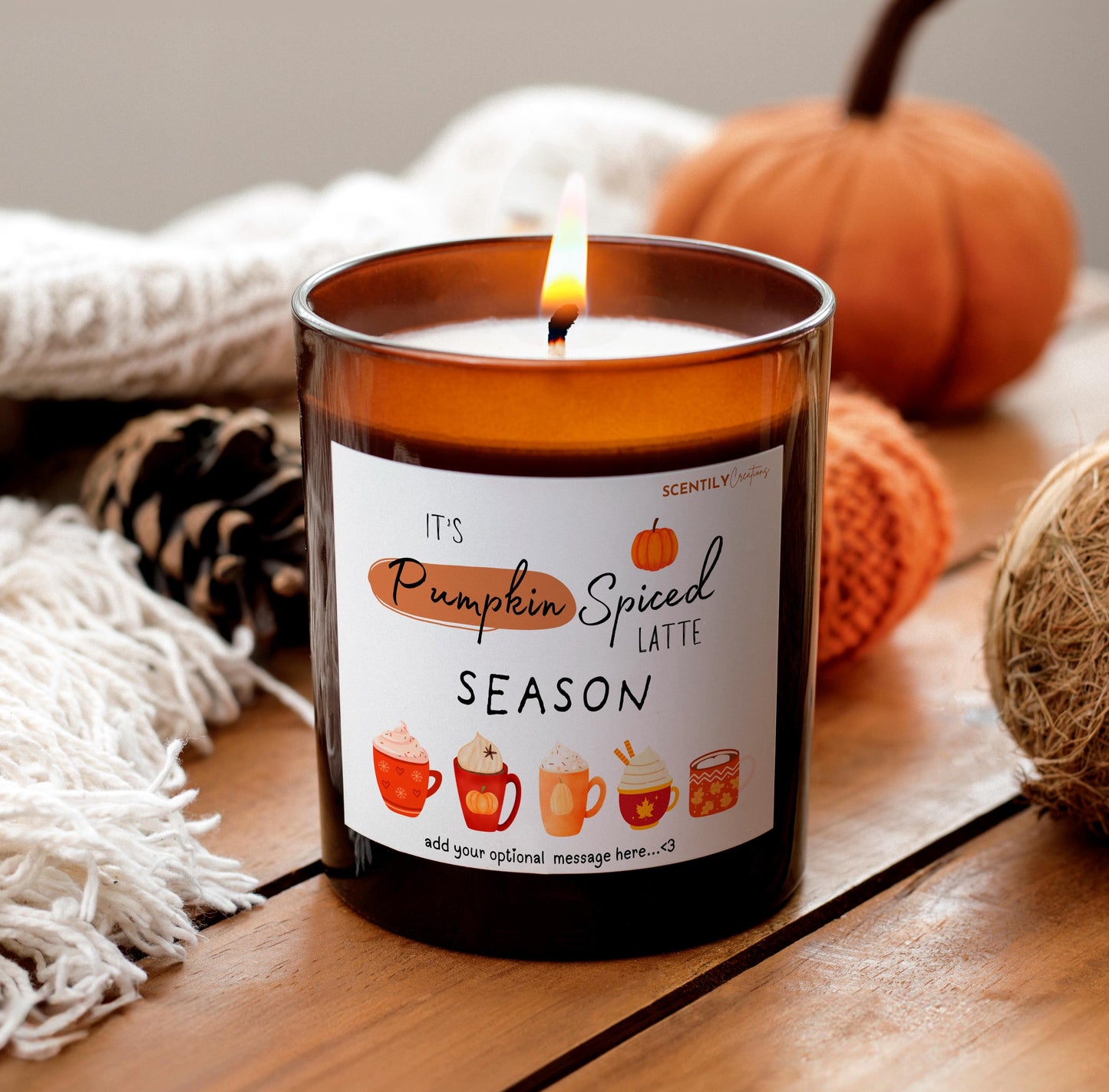 Pumpkin Spice Fall Autumnal Candle