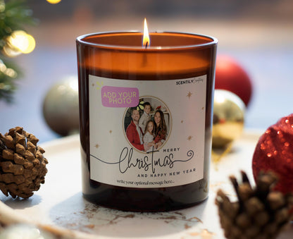 Your Photo Merry Christmas Scented Candle