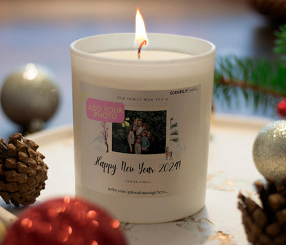 Your Photo Happy New Year Scented Candle