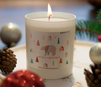 Merry Christmas Bear Scented Candle