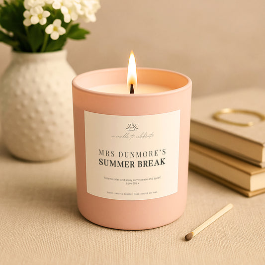 Summer Break Teacher Candle